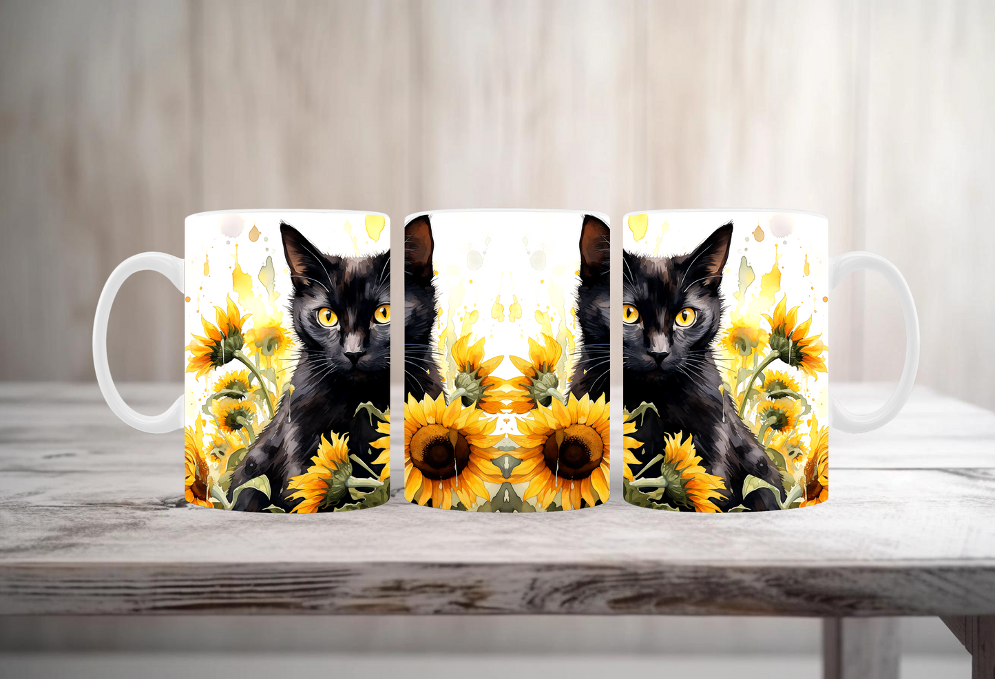 Sonnenblumen Katze-Black