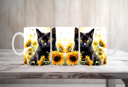 Sonnenblumen Katze-Black