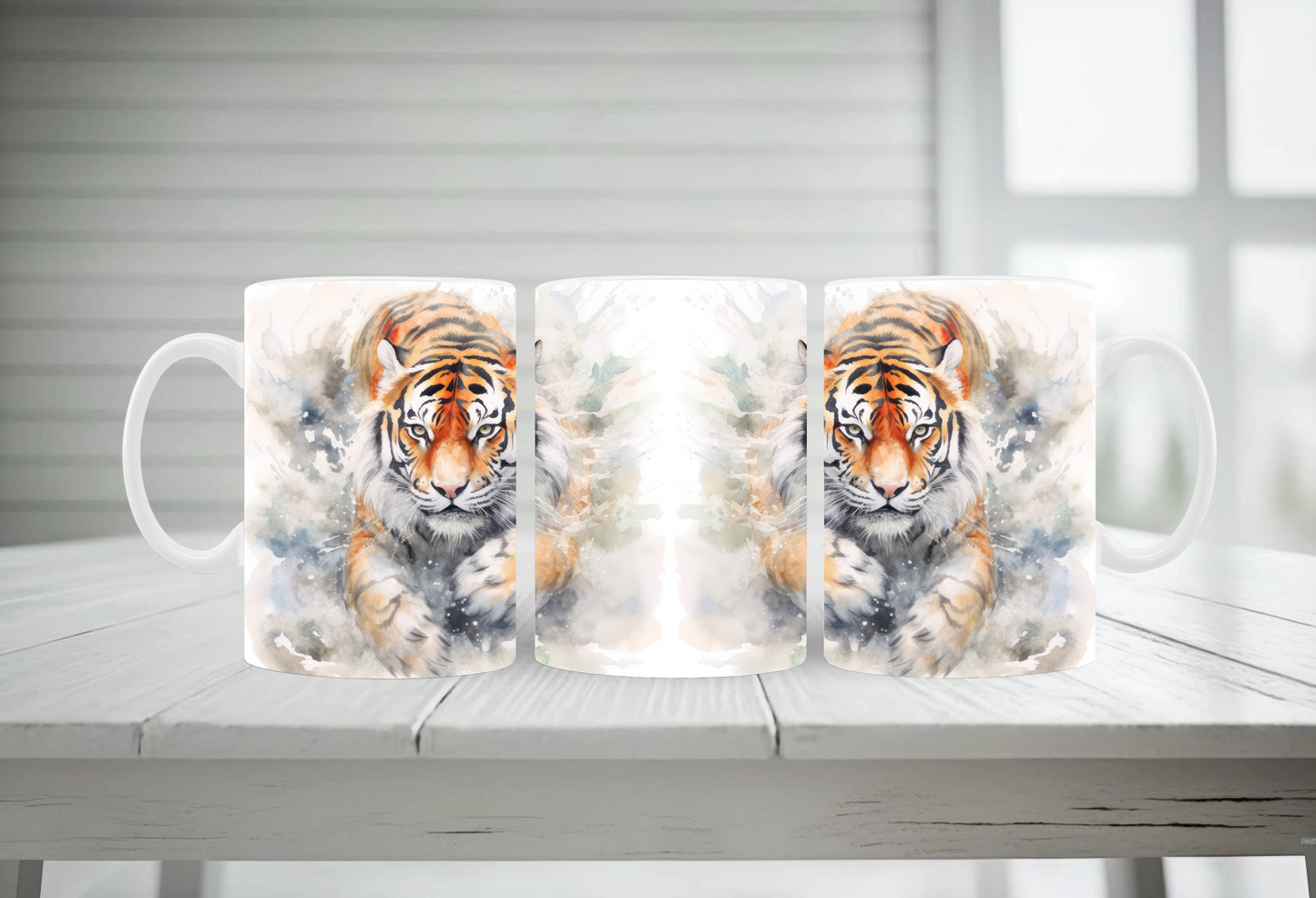 Tiger im Rauch