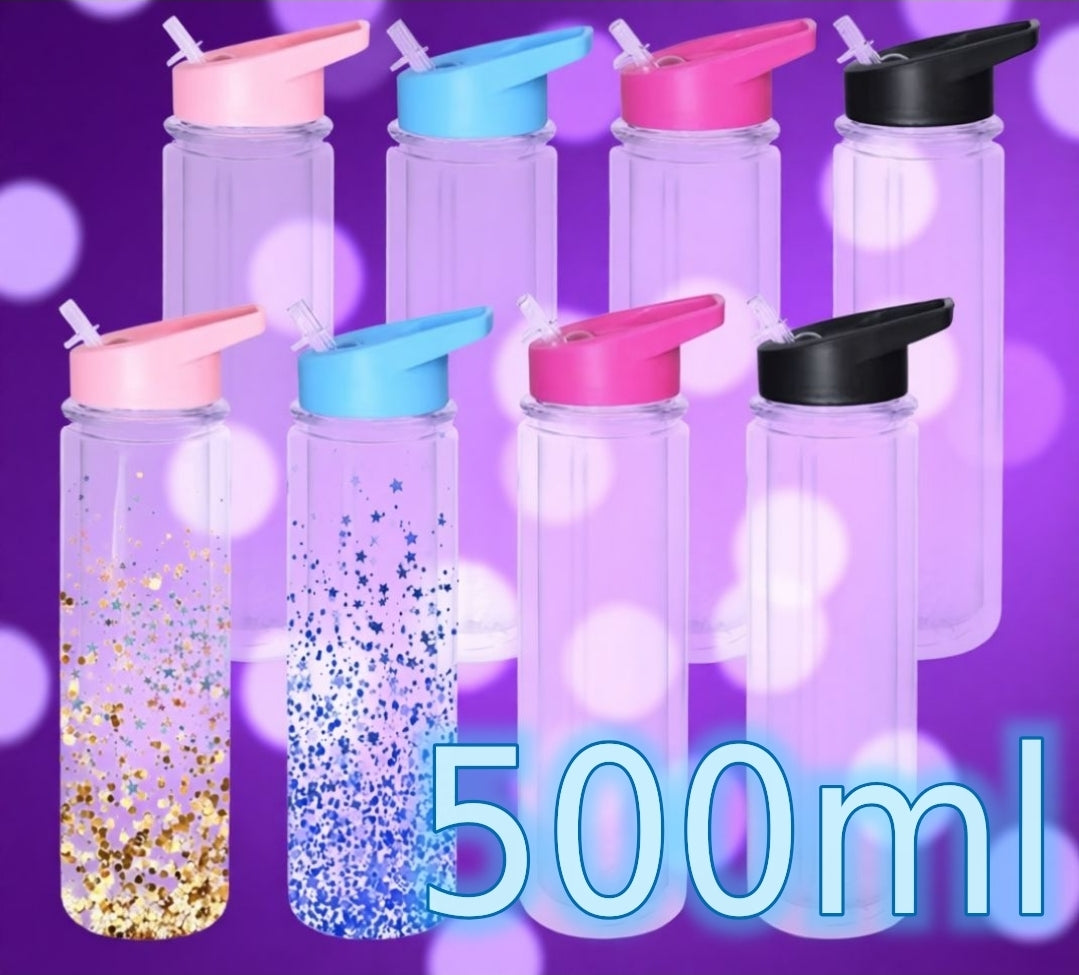 500ml Trinkflasche glitzer/lava