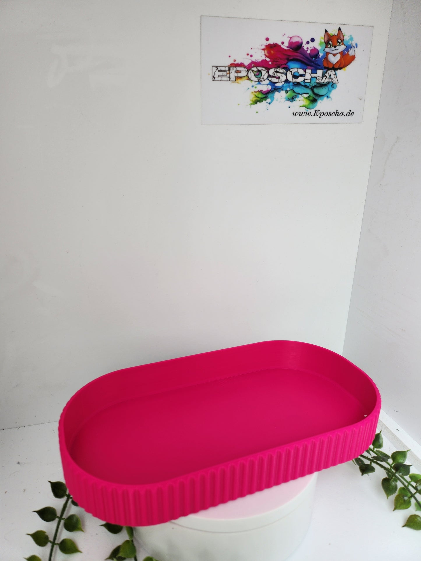 Tablett groß -oval - Pink
