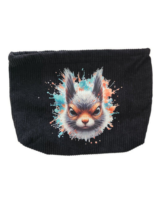 Kosmetiktasche schwarz/Kord