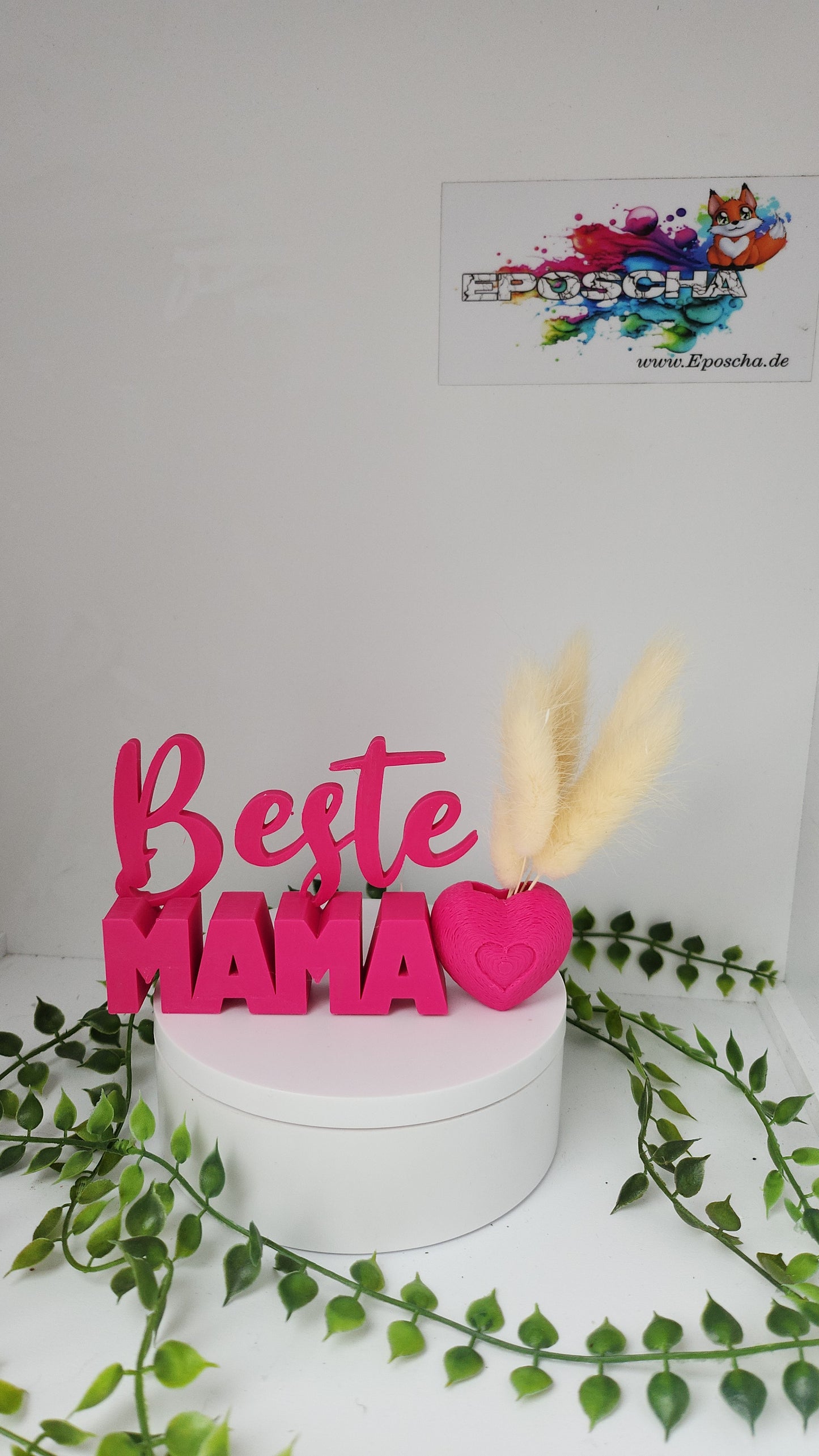 Beste Mama Blumen Aufsteller-Pink