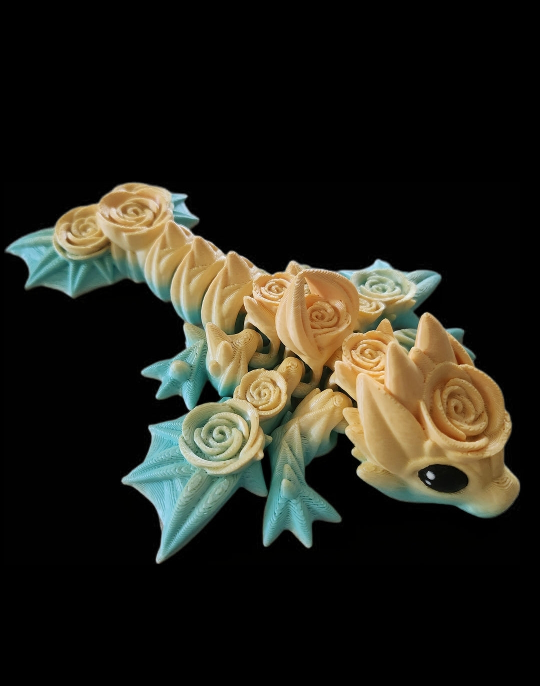Kleiner Rosen drache- Pastellfarben
