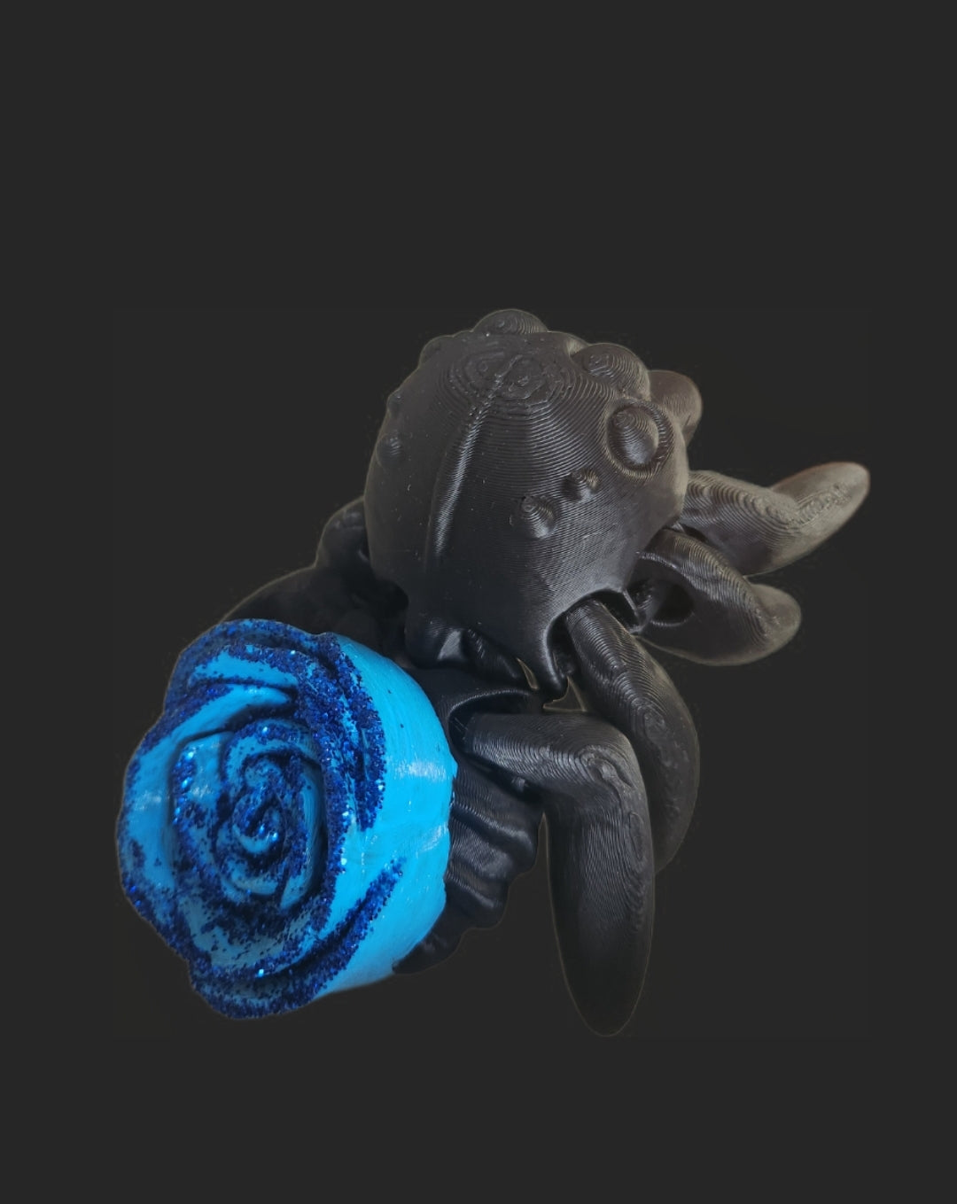 XL Rosen spinne - schwarz blau