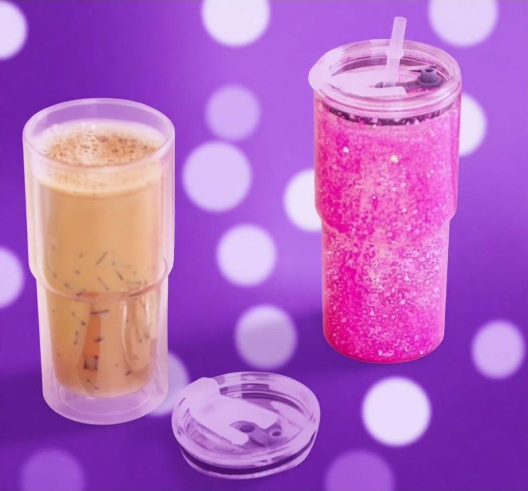 18oz Glitzerbecher