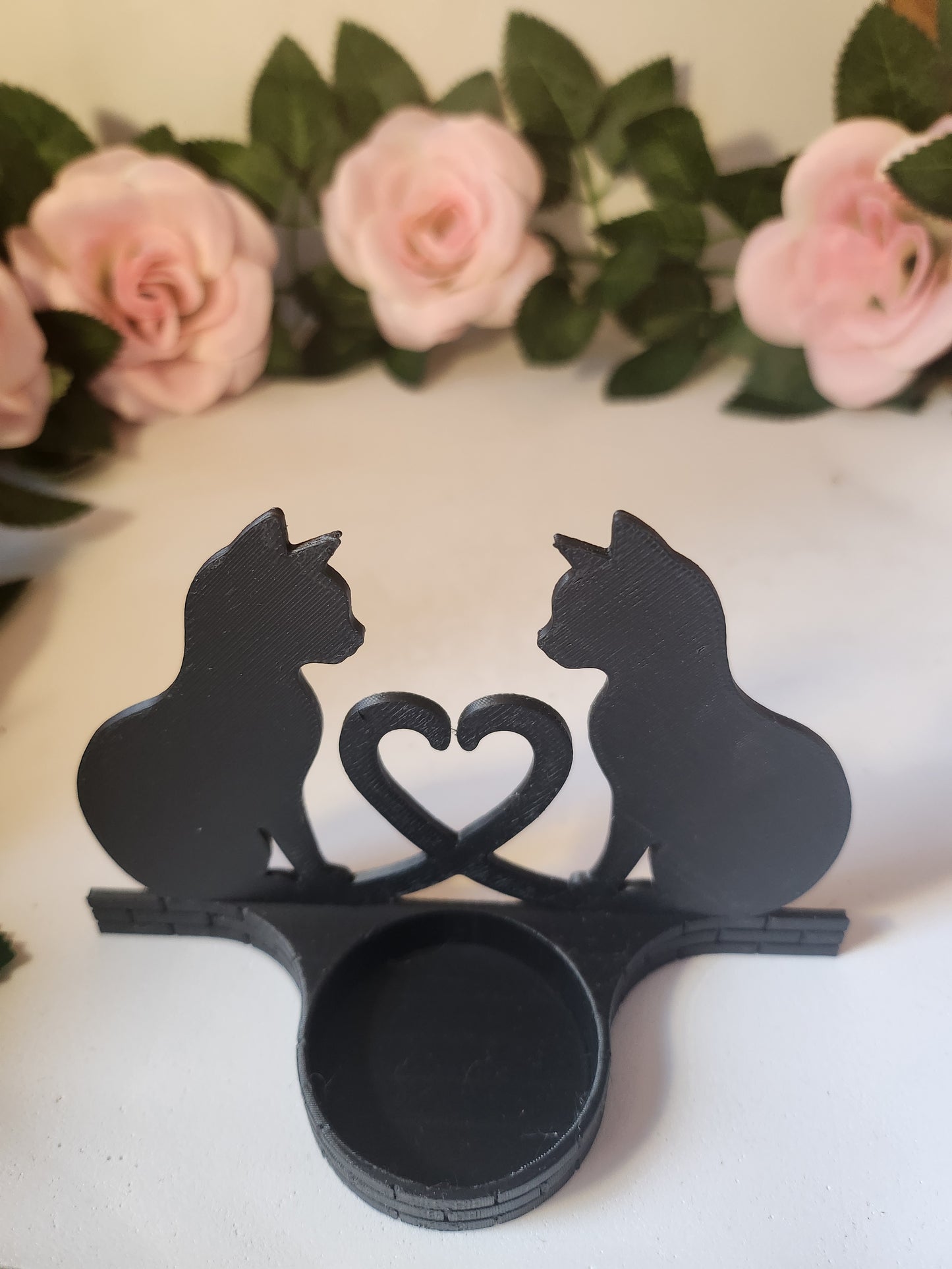 Katzen Teelicht, Schwarz