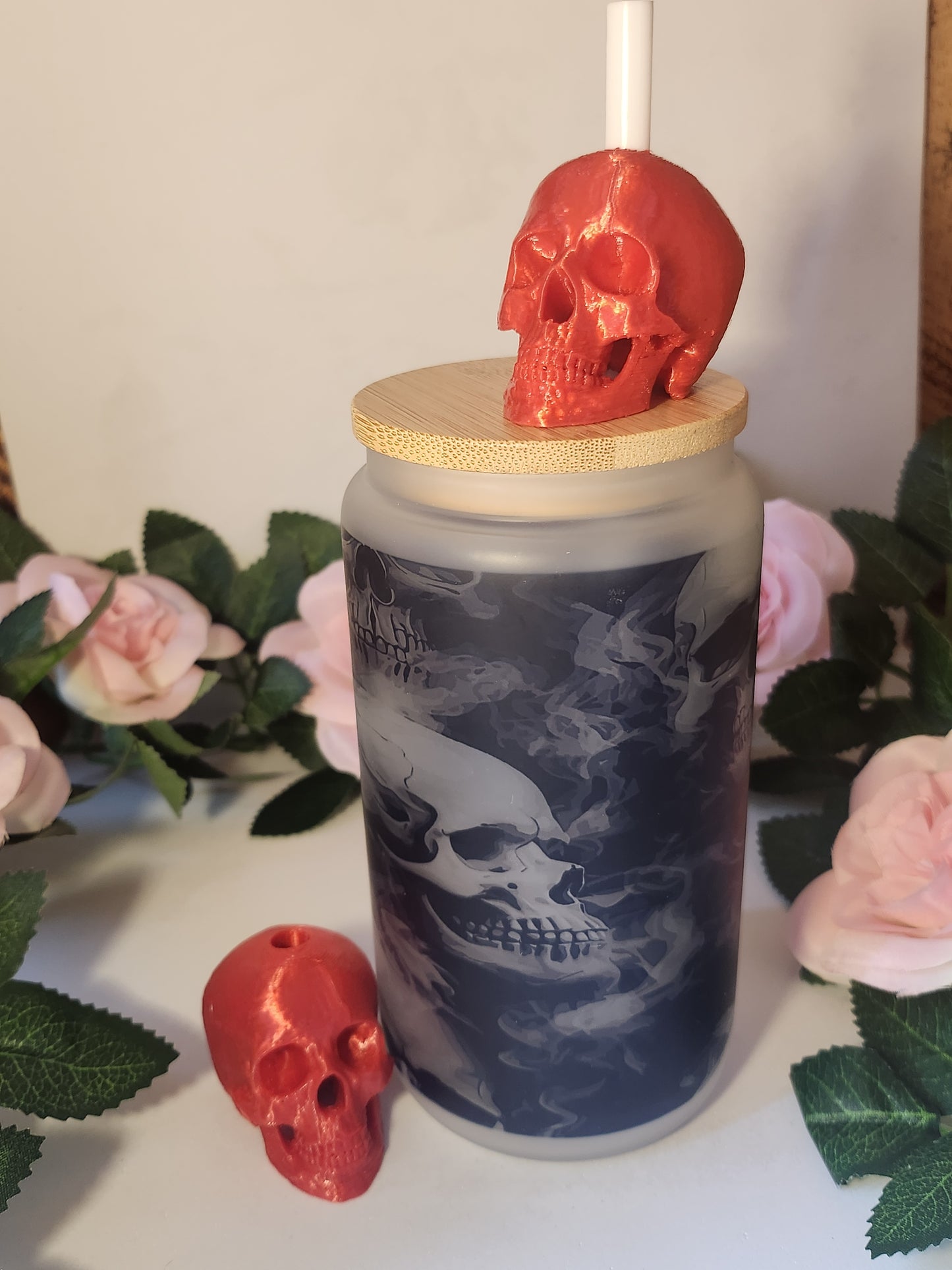 Strohhalm-Topper, Totenkopf
