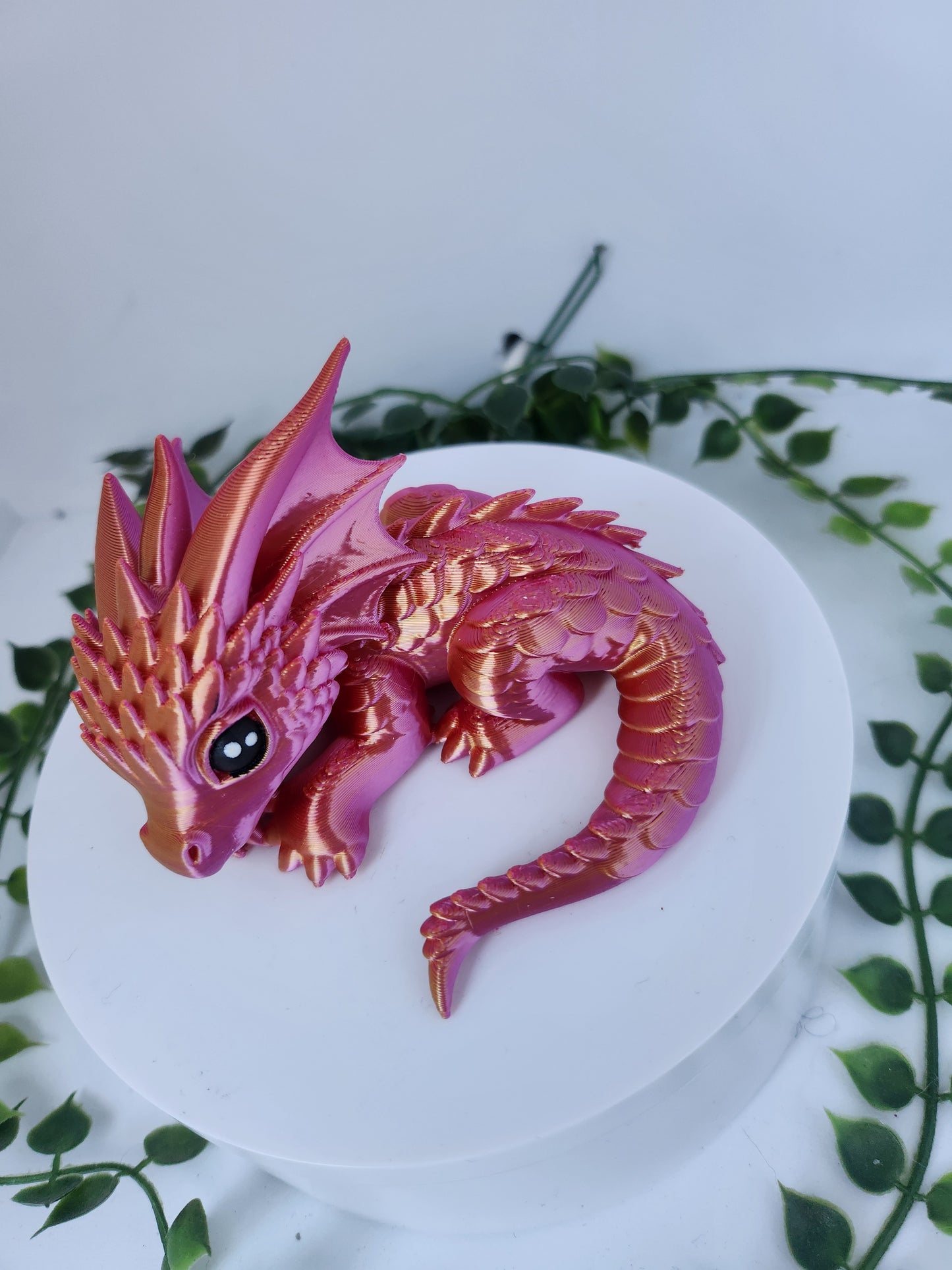 Schlafdrache pink-rot-gold