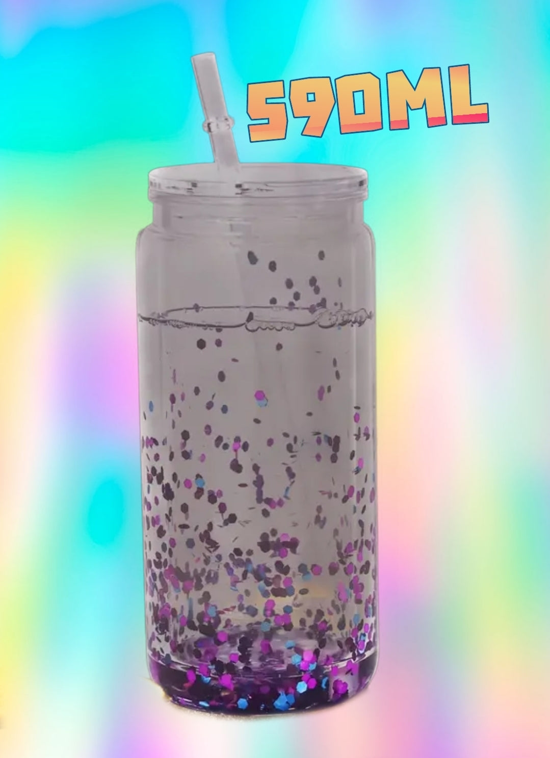 590ml Glitzer/lava becher