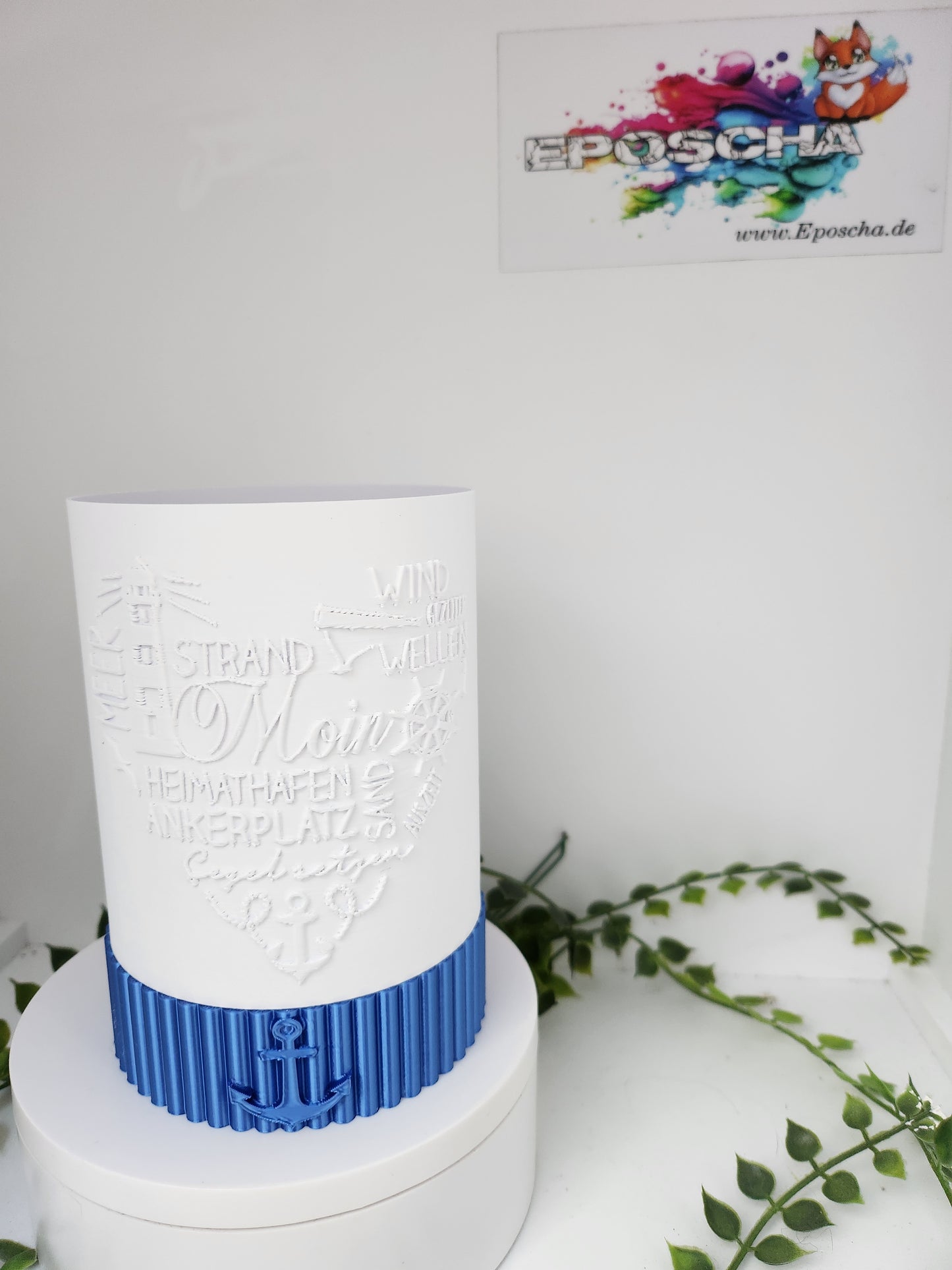 Windlicht maritim Royalblau
