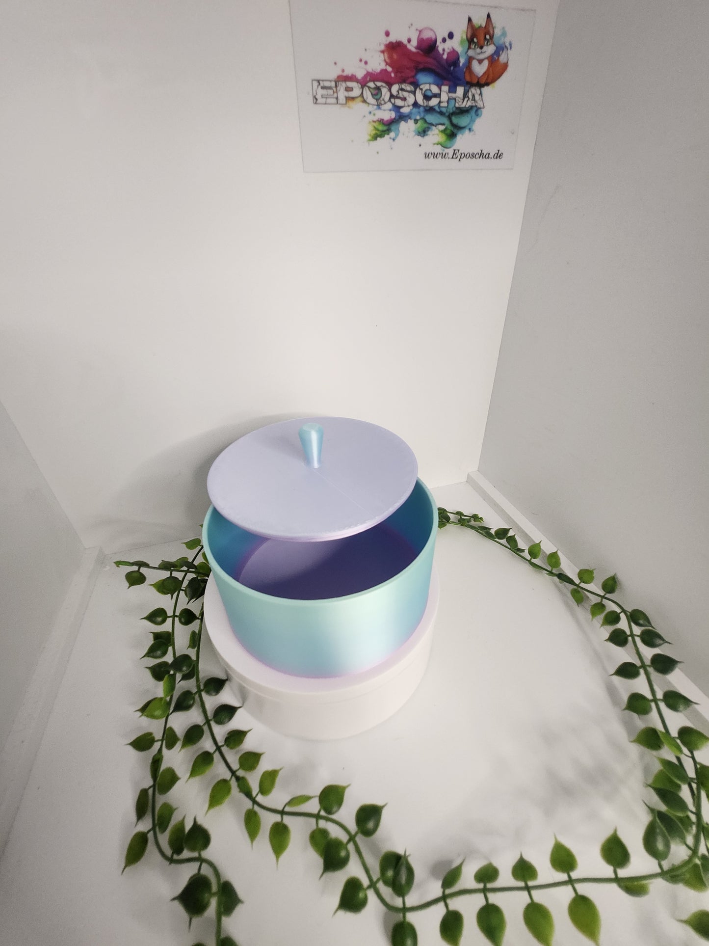 Aufbewahrung/Dose - mint/lila