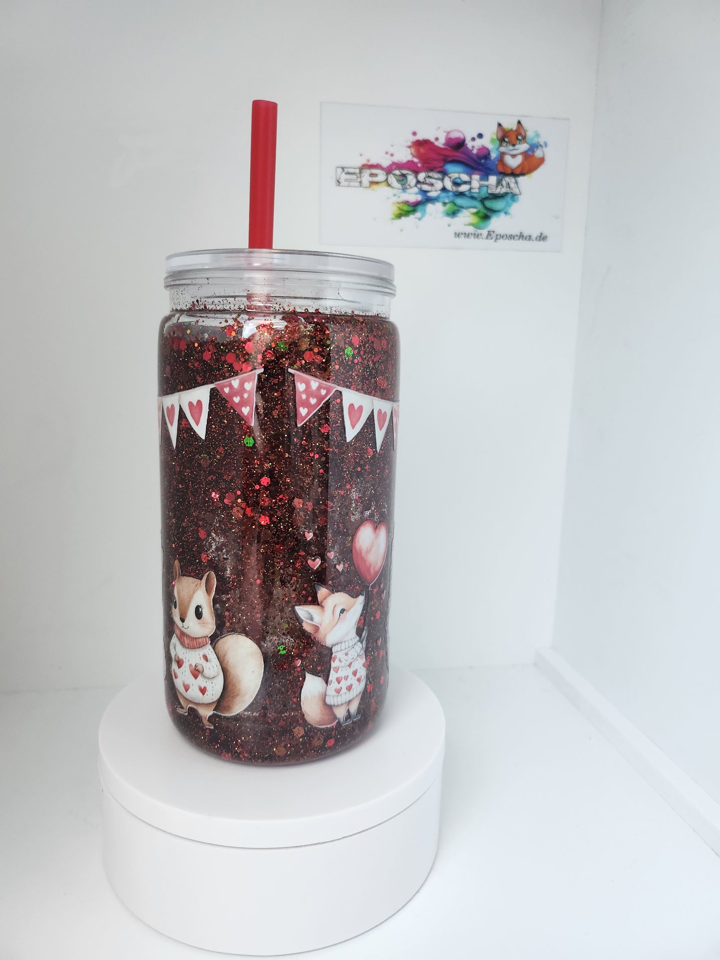 Waldtiere - Glitzer becher