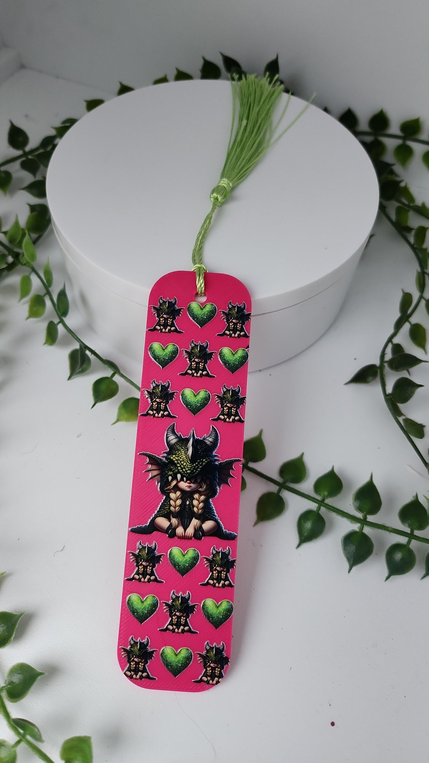 Lesezeichen pink - Drachen mädchen