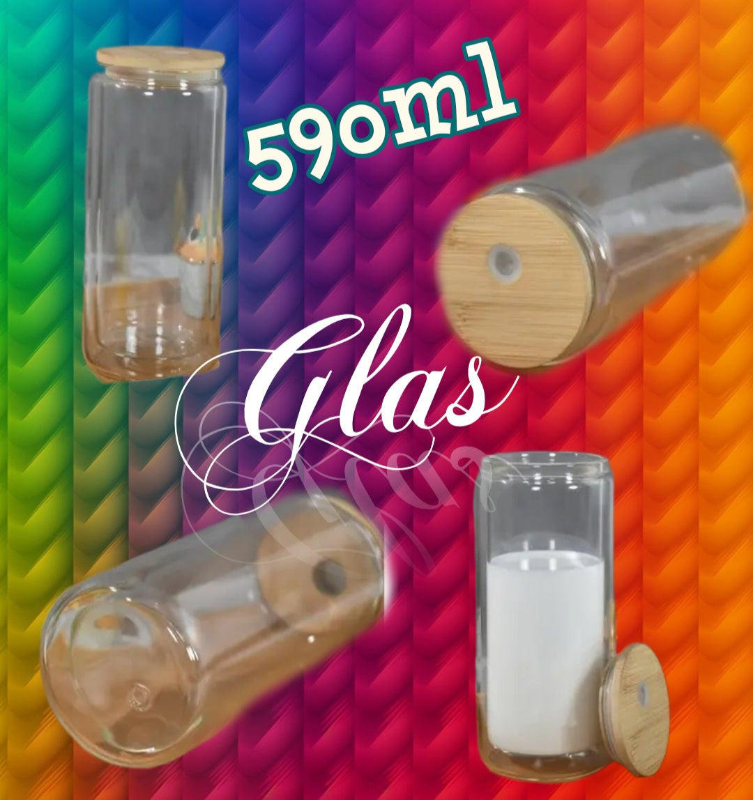 590ml Glitzer-GLAS