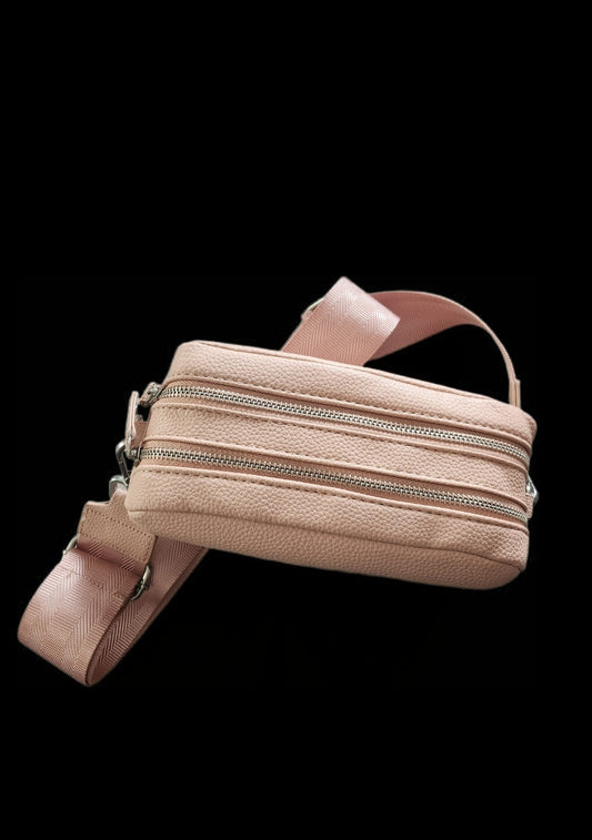 Handtasche rosa / Totenkopf