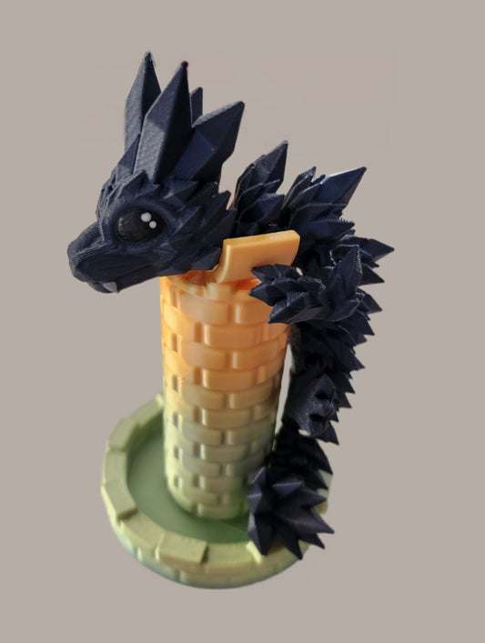 Kleiner Drachen ständer- gelb/grün