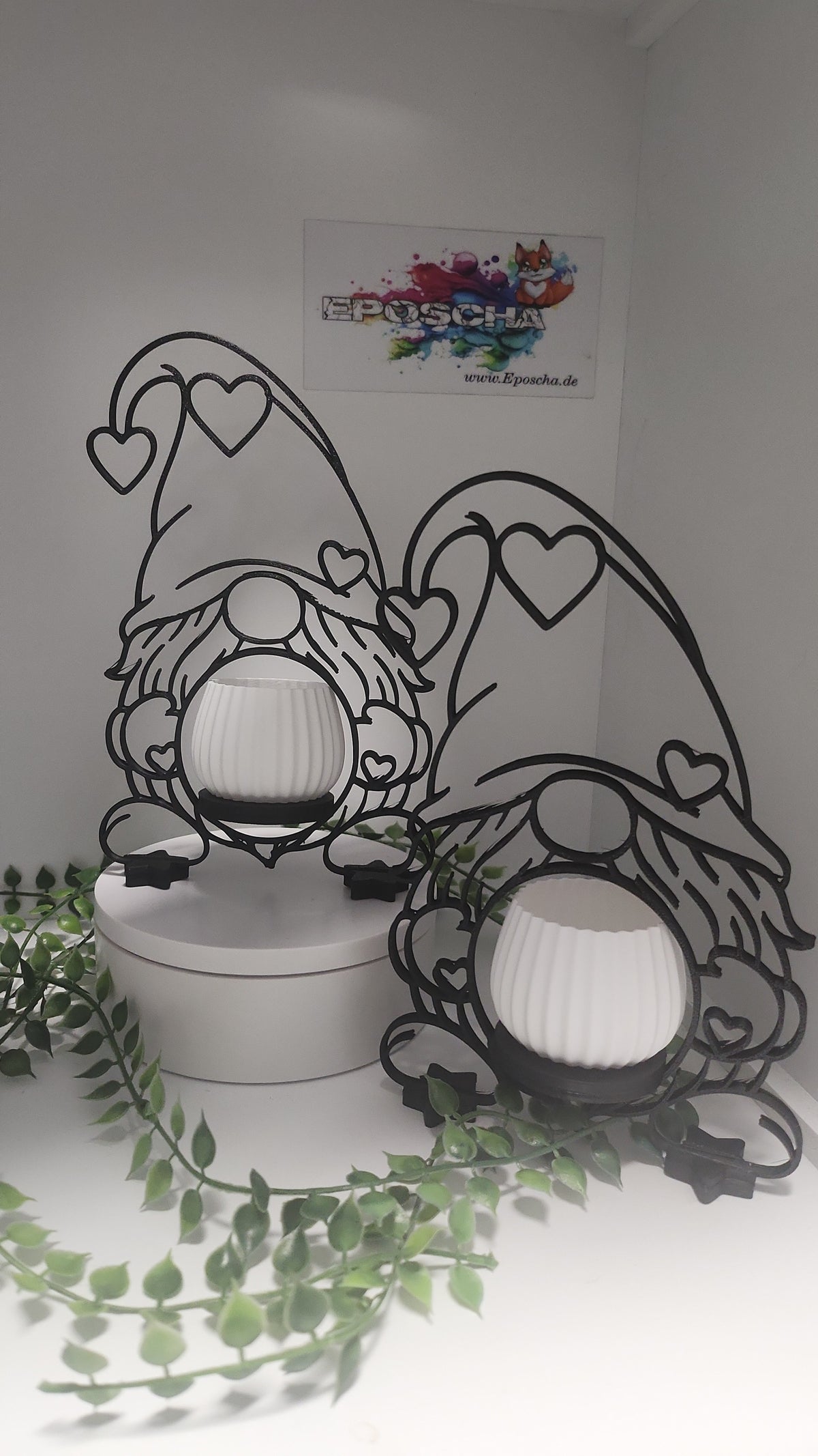 LED ☆Wichtel Love - Schwarz