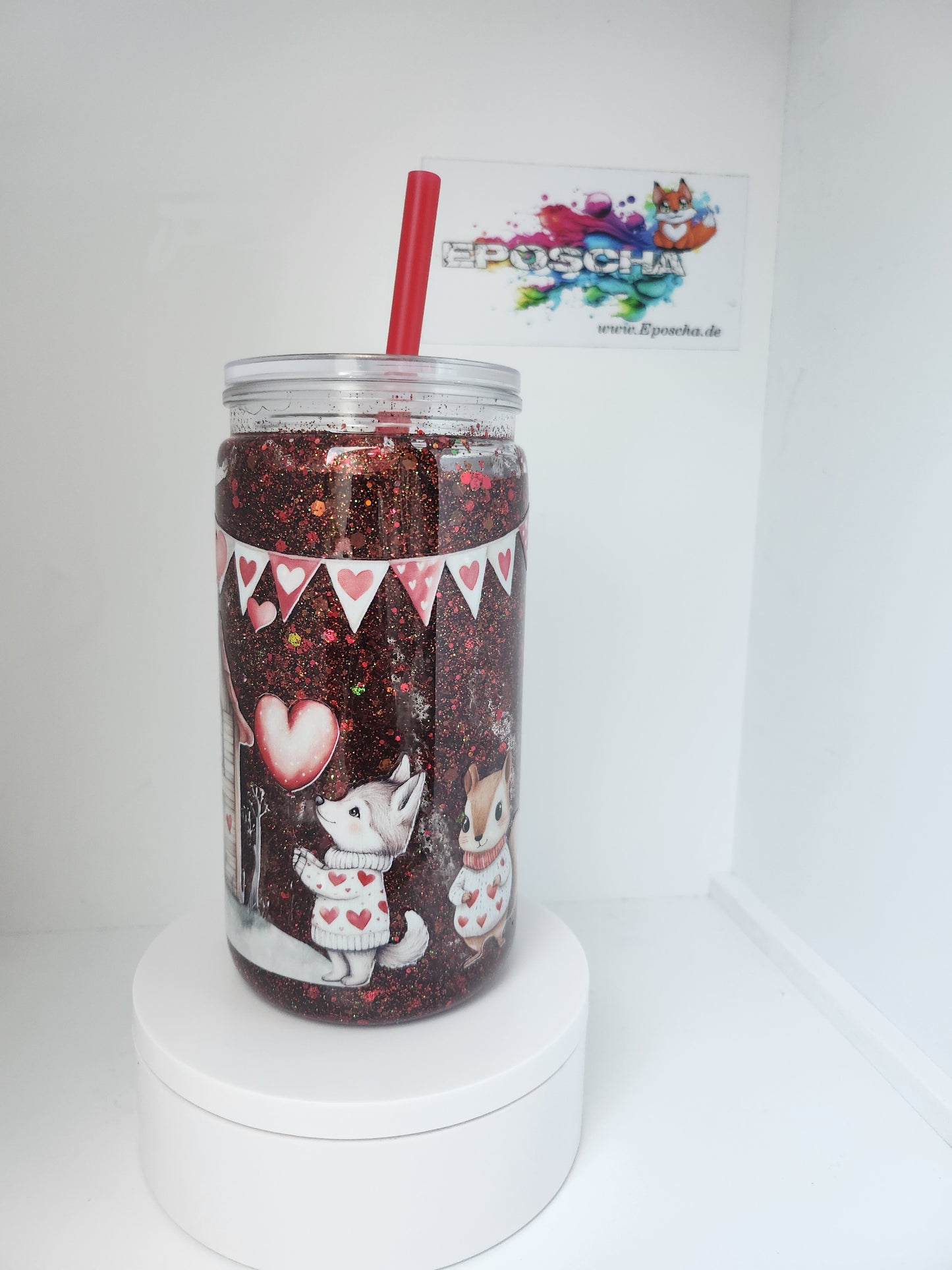 Waldtiere - Glitzer becher