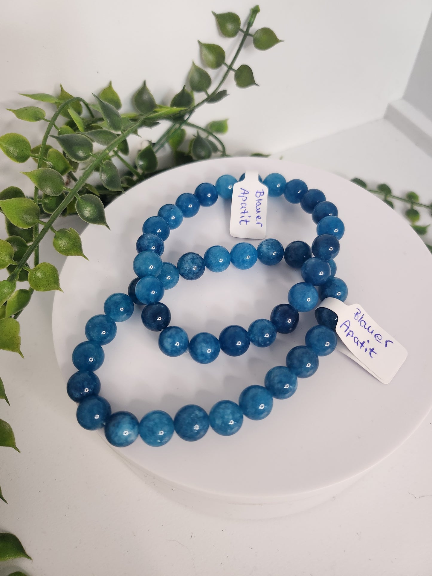 Blauer Apatit Armband