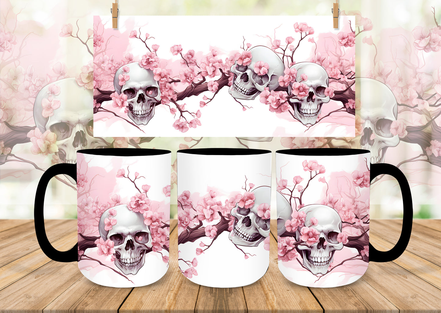Kirschblüten Skull