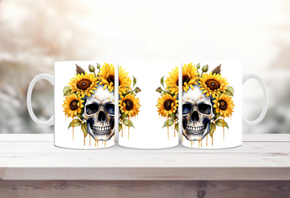 Skulls mit Sonnenblumen