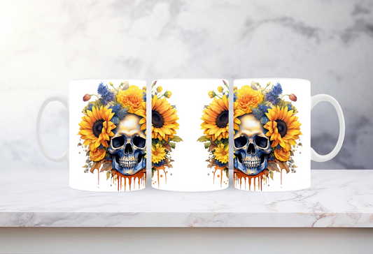 Skulls mit Sonnenblumen