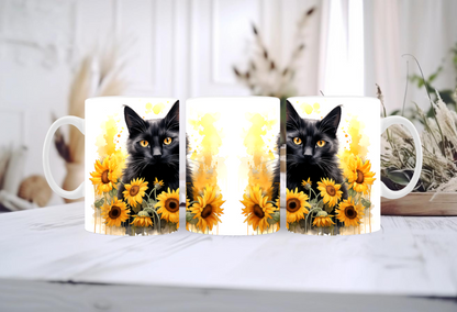 Sonnenblumen Katze-Black