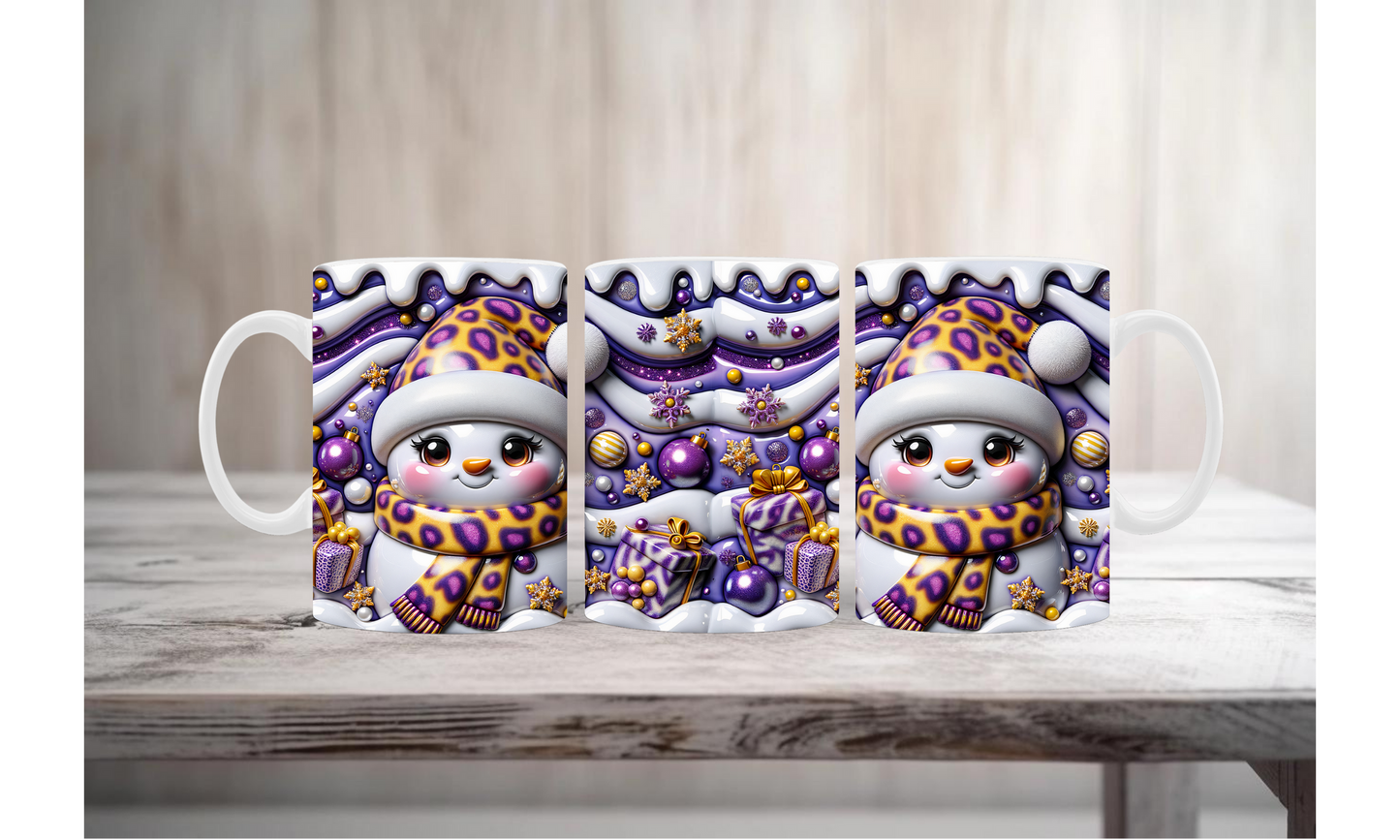 Schneemann Leo Lila