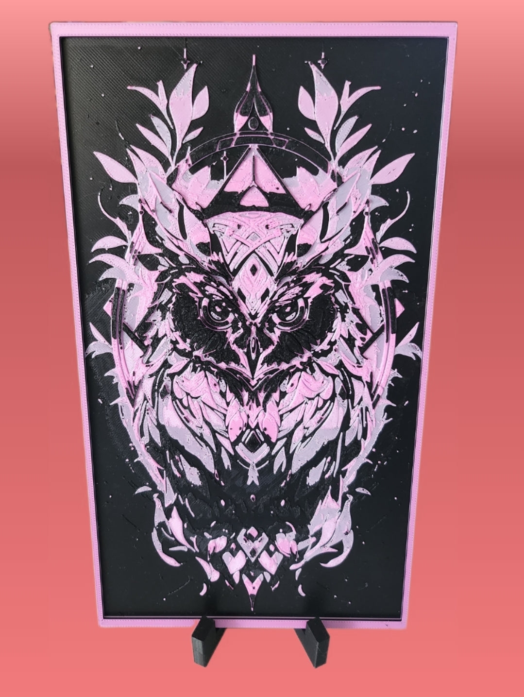 Hueforge Eule - rosa