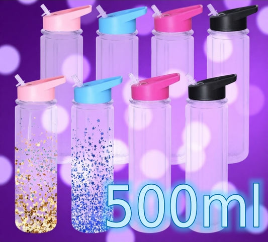500ml Trinkflasche glitzer/lava