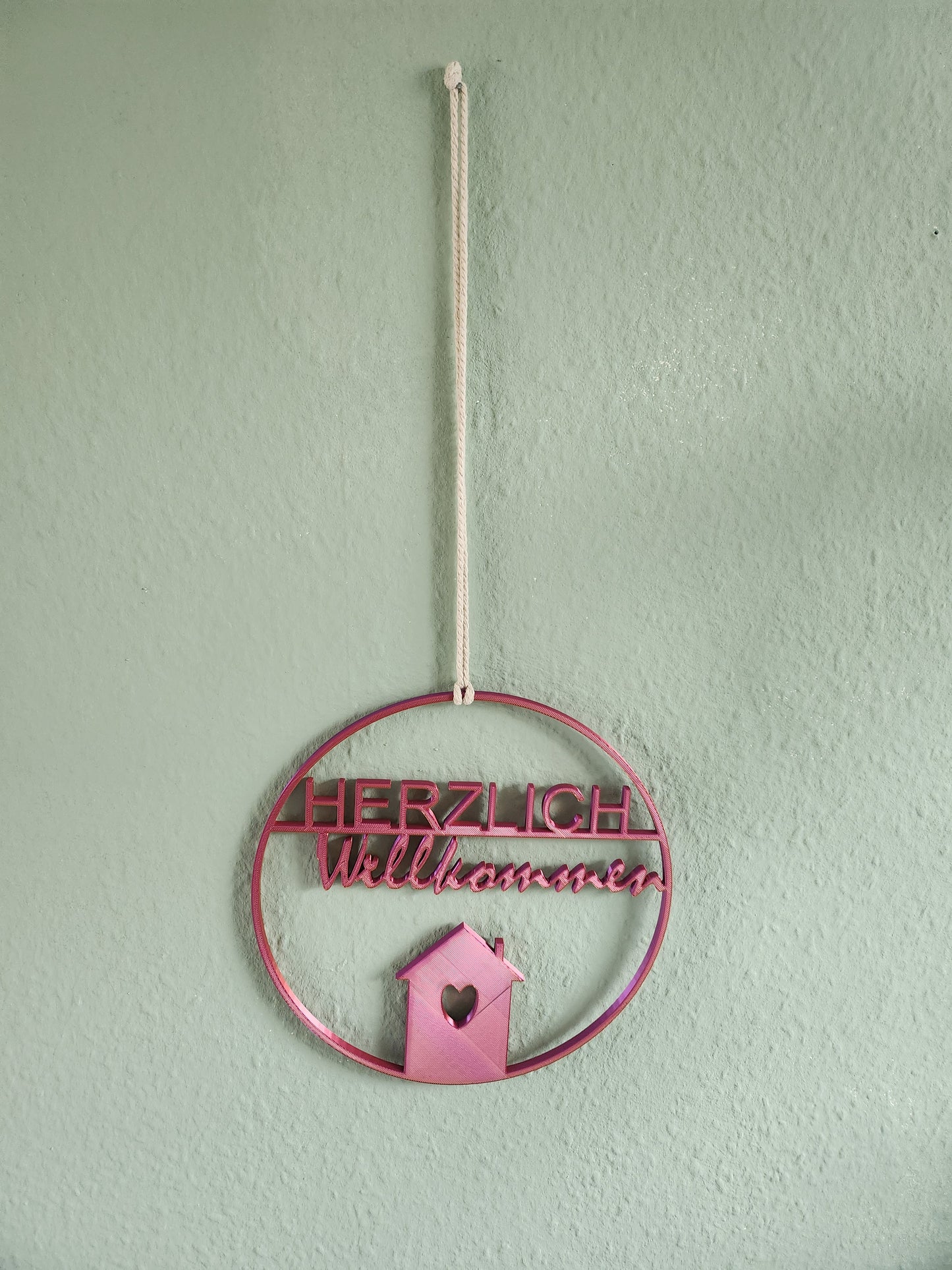 Herzlich willkommen Schild