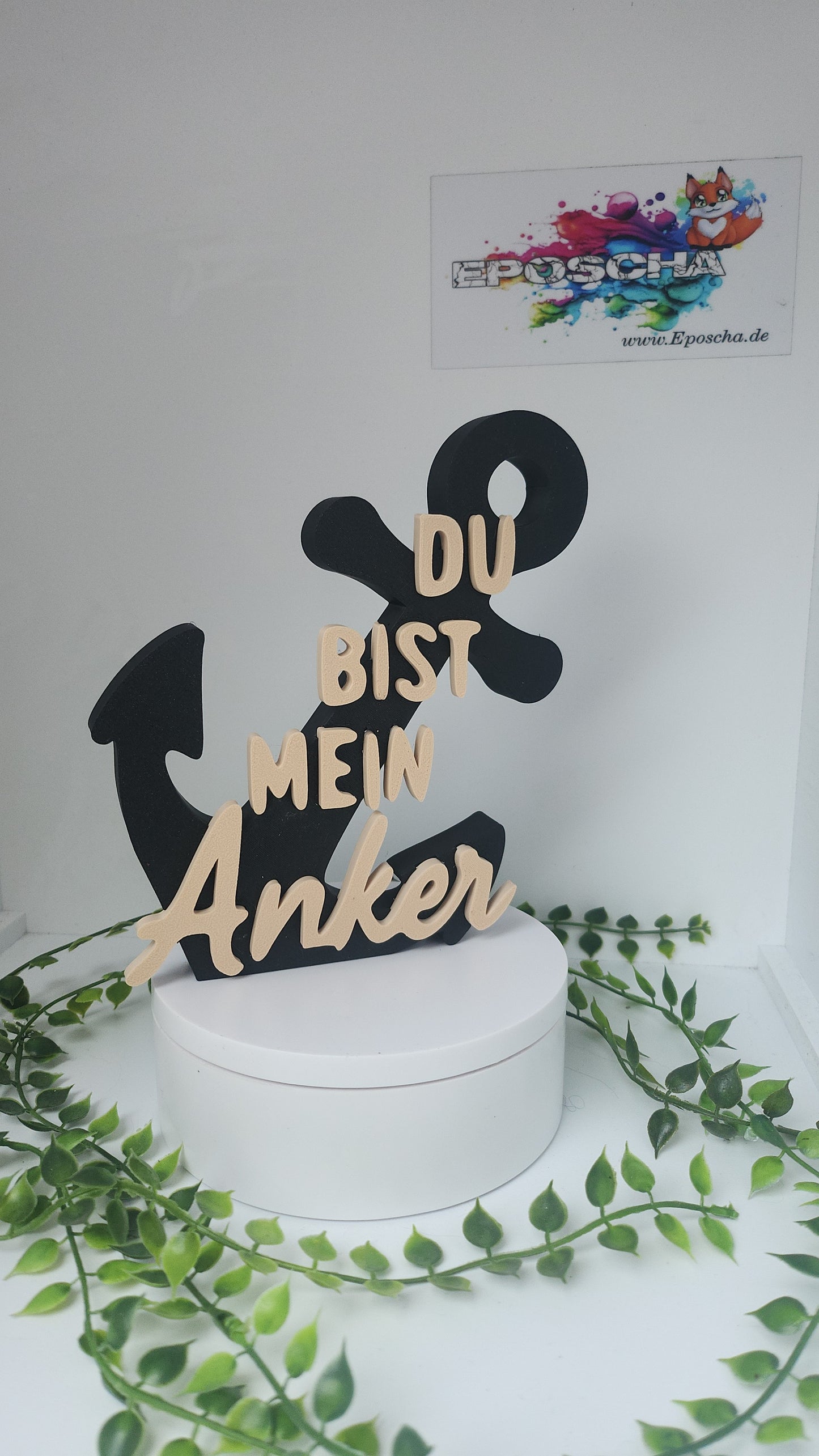 Du bist mein Anker- schwarz/bambus