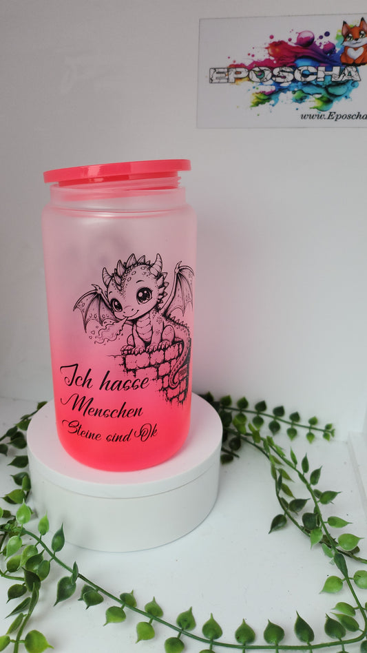 Neon ombre trinkglas