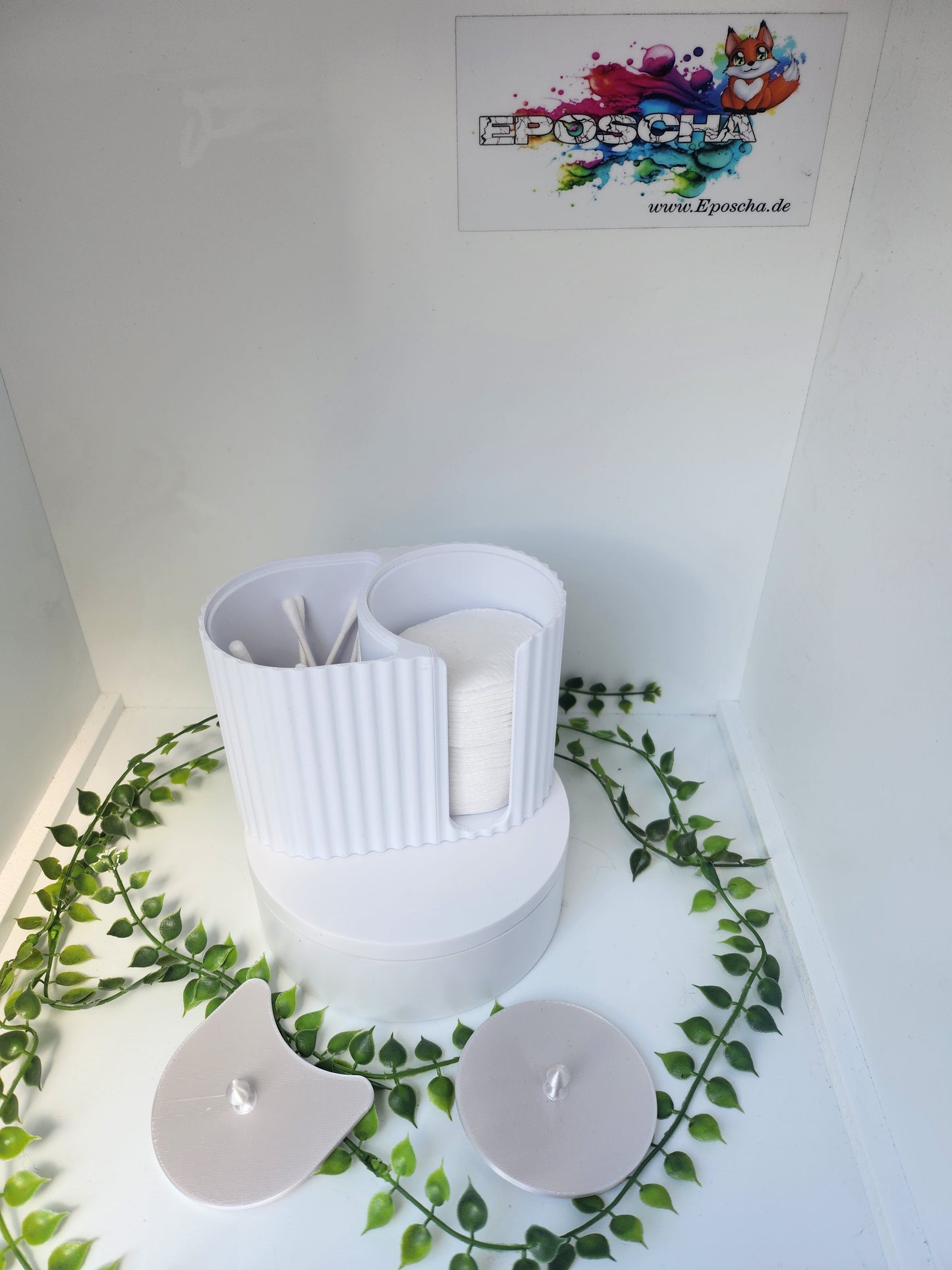 2in1 Organizer mit Deckel weiß