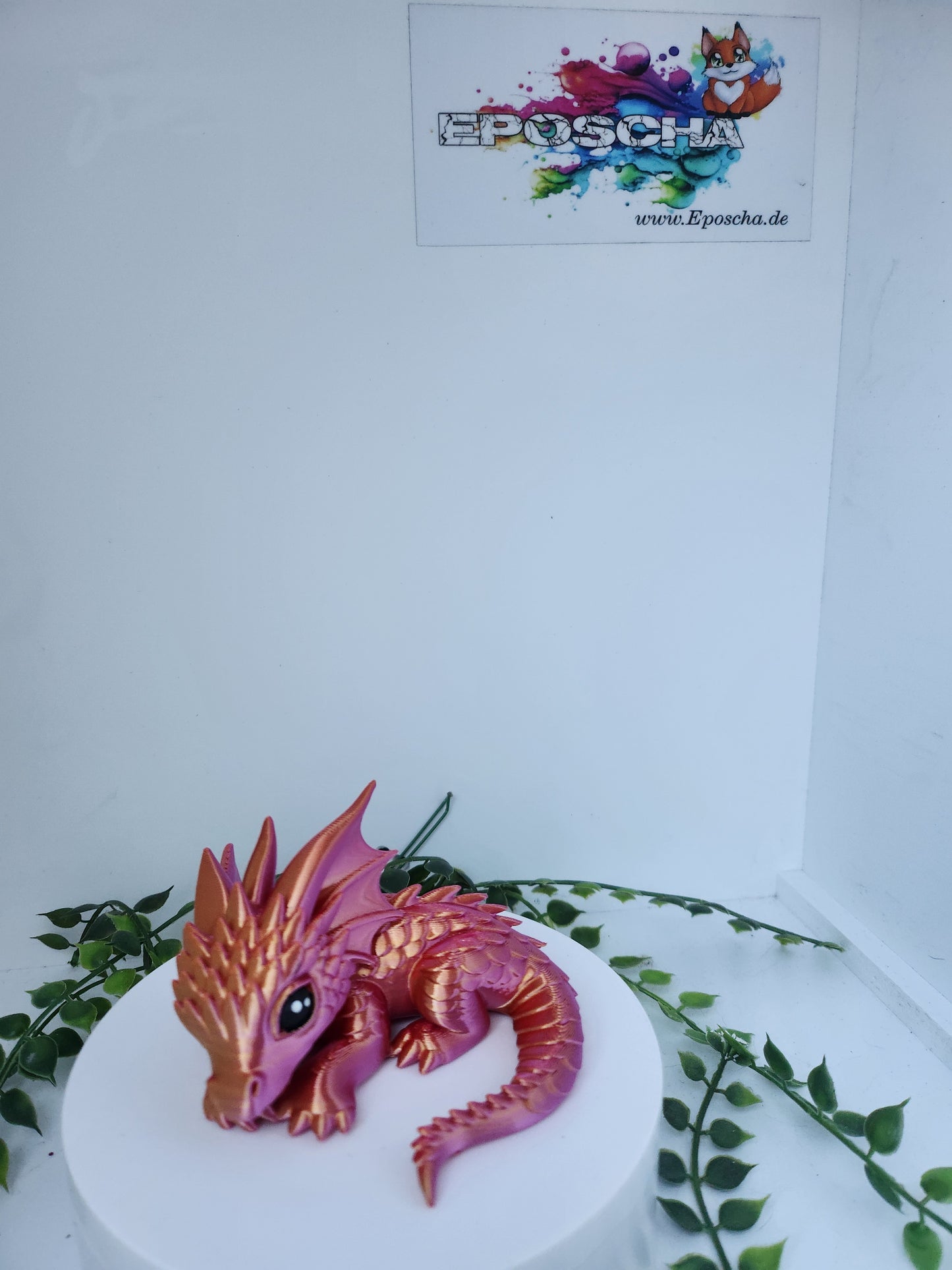 Schlafdrache pink-rot-gold
