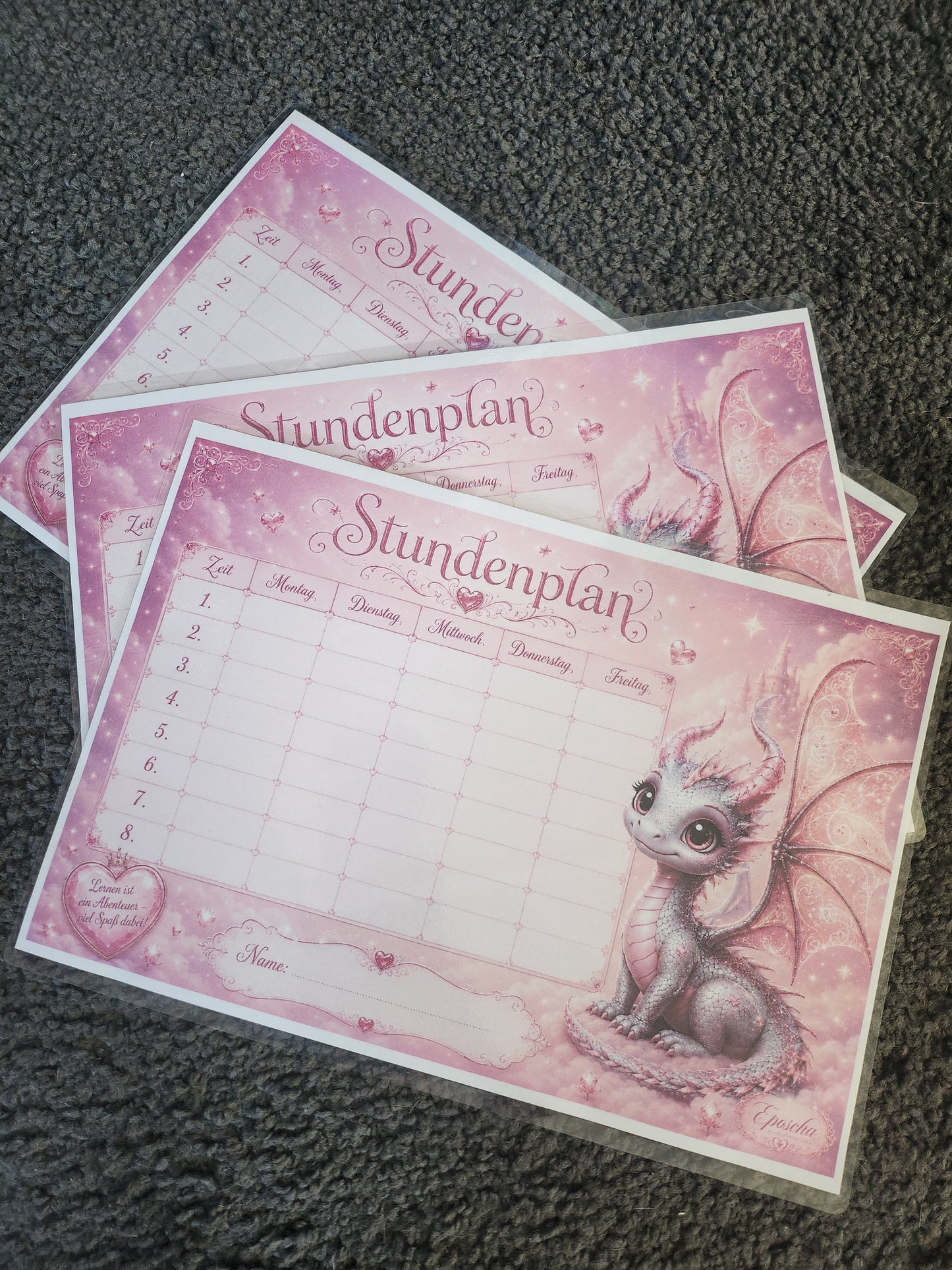 Stundenplan - pink dragon