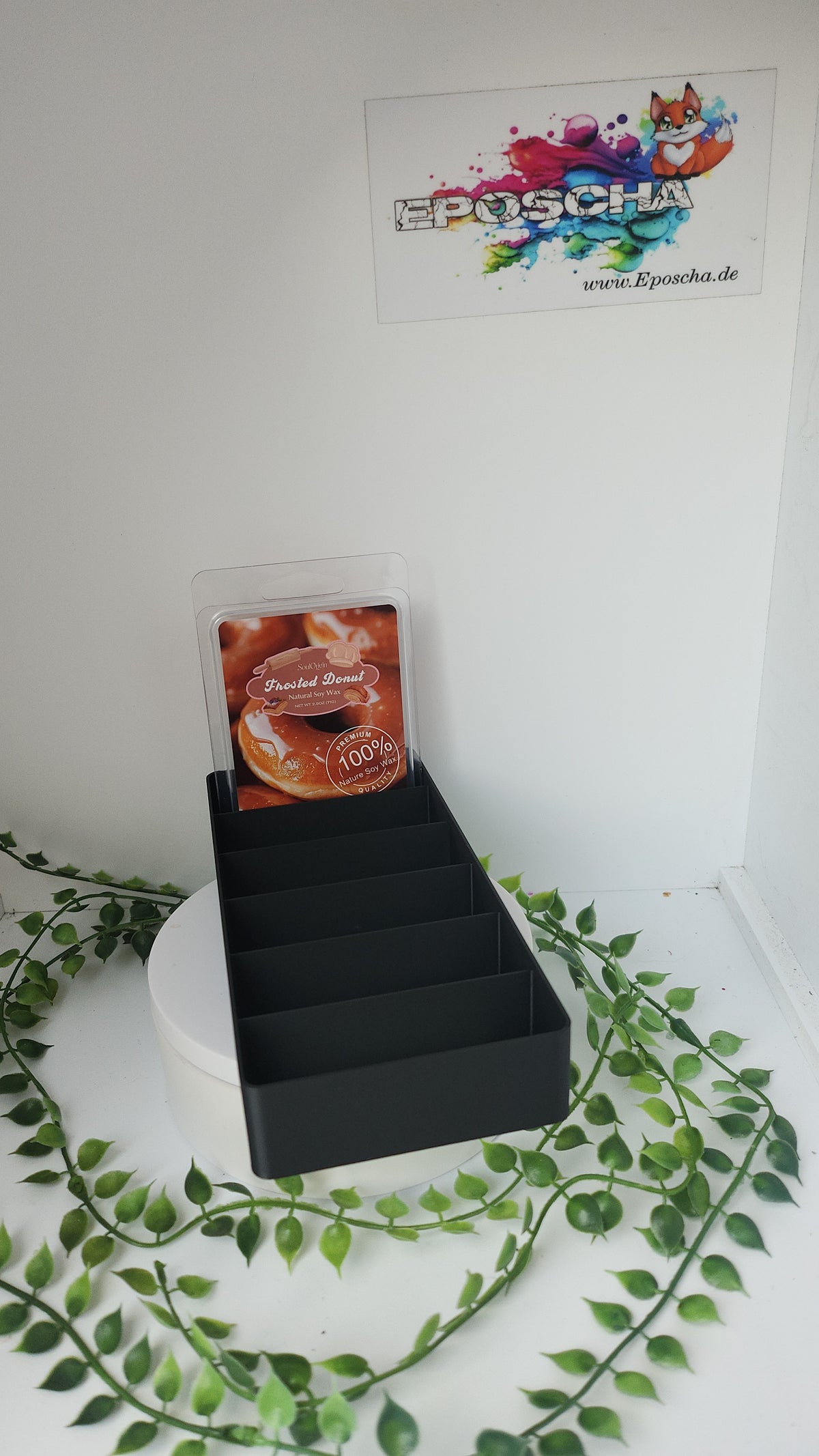 6er wax bar organizer- schwarz