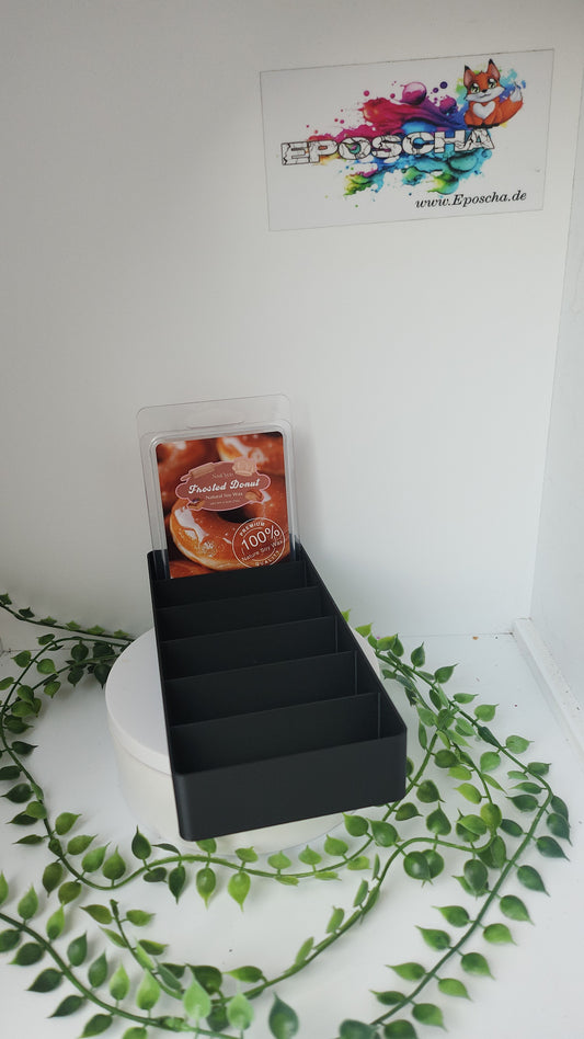 6er wax bar organizer- schwarz