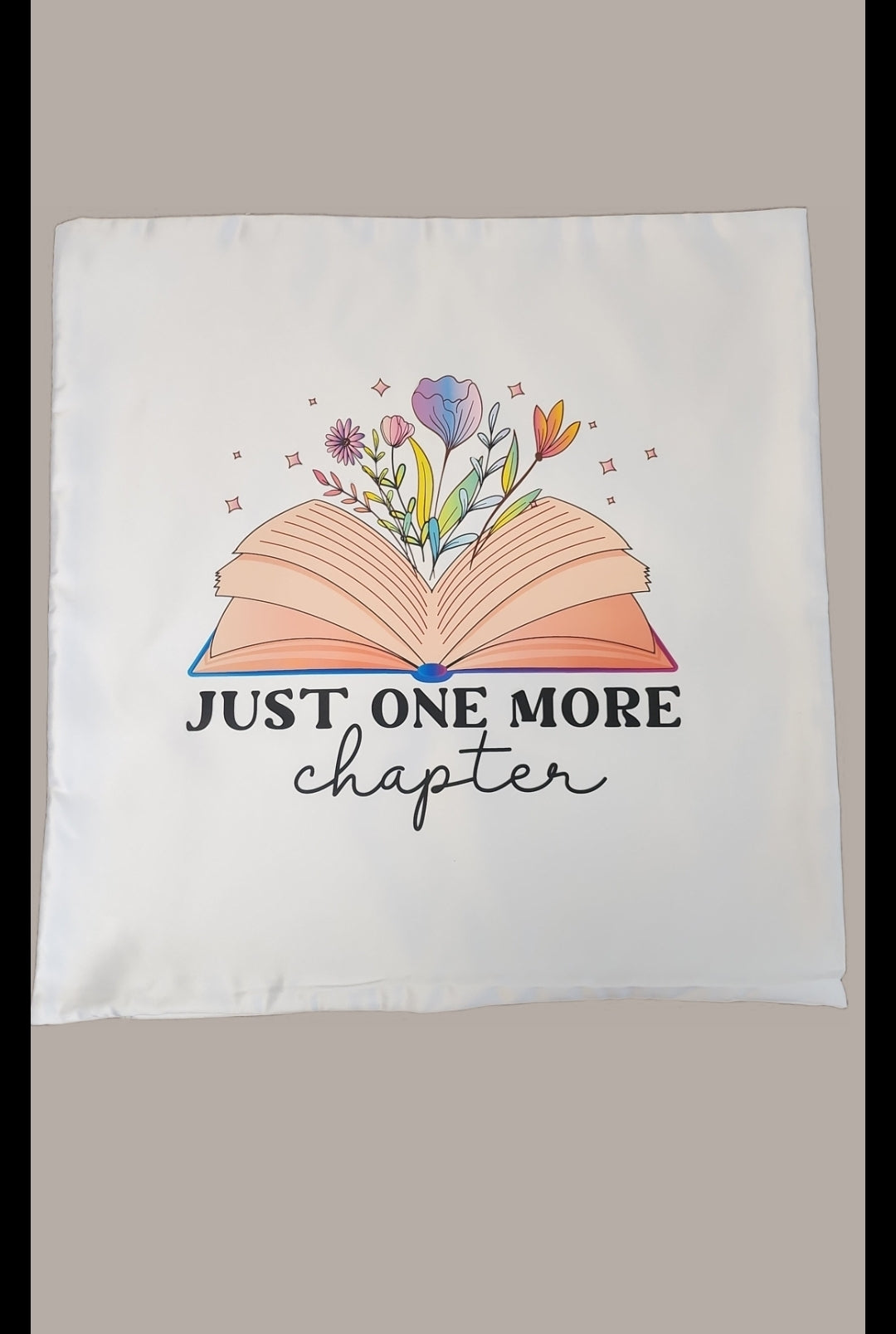 Kissen Bezug "Just one more chapter" 40x40cm