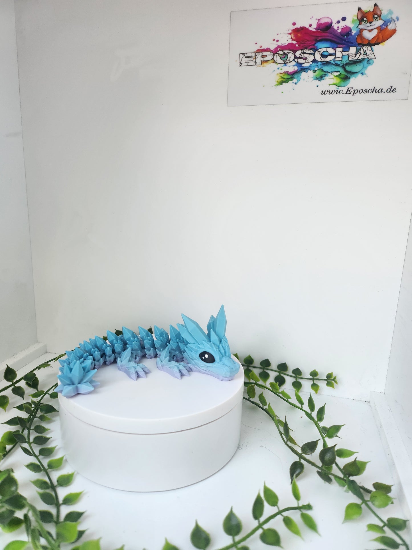 Kristalldrache matt -lila/blau