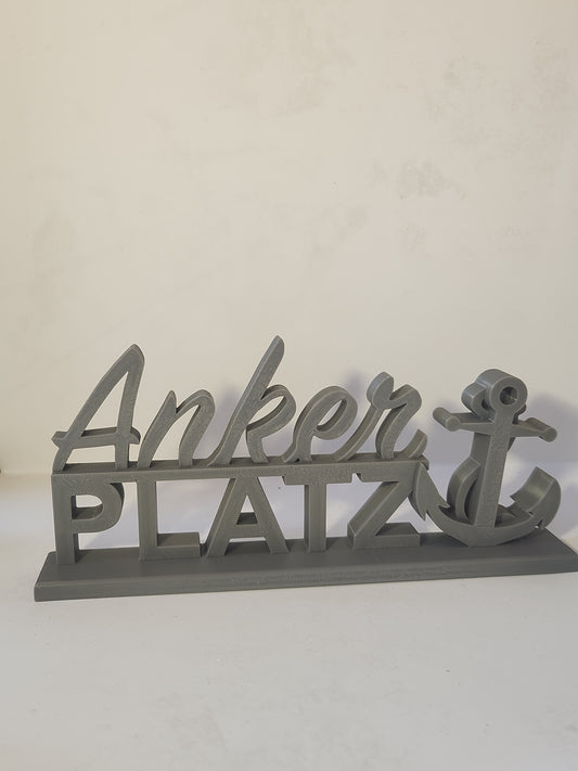 Ankerplatz Aufsteller -Grau