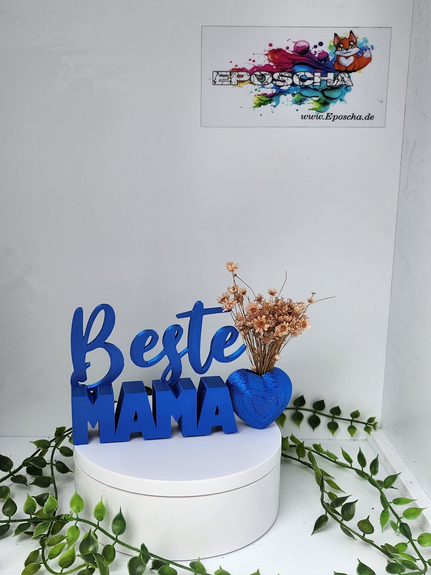 Beste Mama-blum Aufsteller- Royalblau