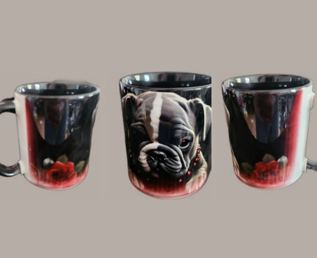 Bulldogge-schwarz b.ware