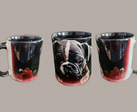 Bulldogge-schwarz b.ware