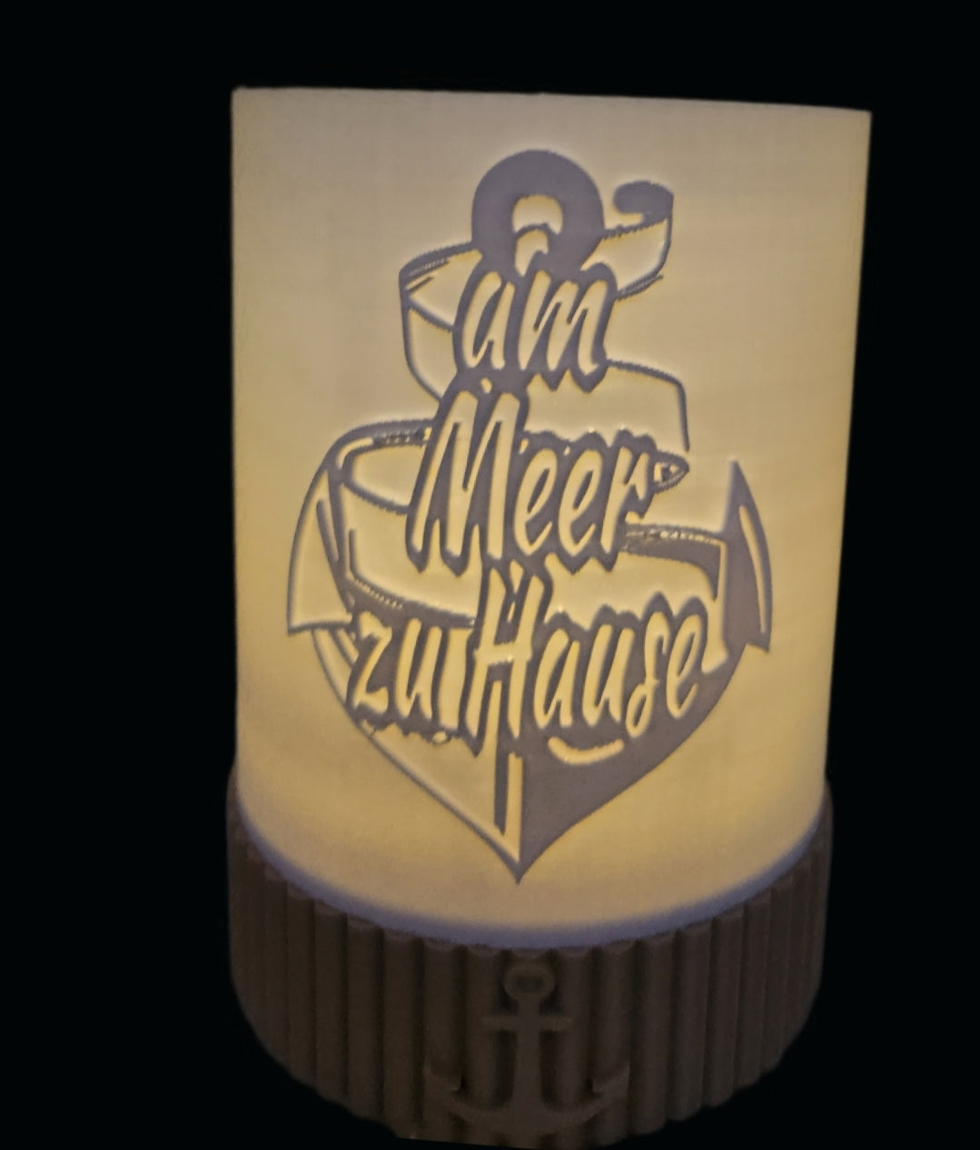 Lythophan Lampe- "am Meer zuhause"