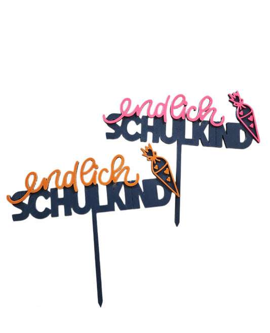 Endlich Schulkind- aufstecher