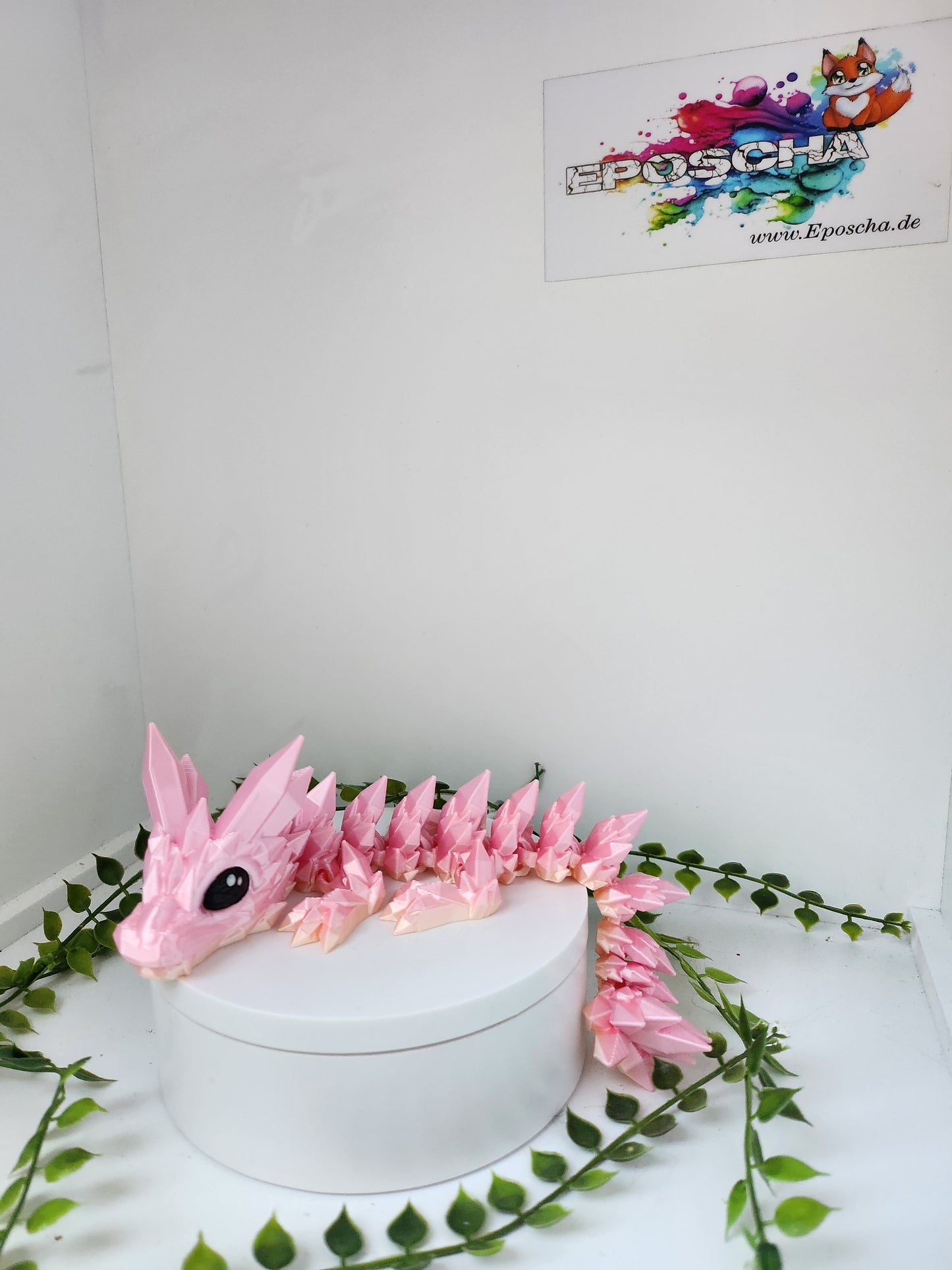 Kristalldrache rosa peach