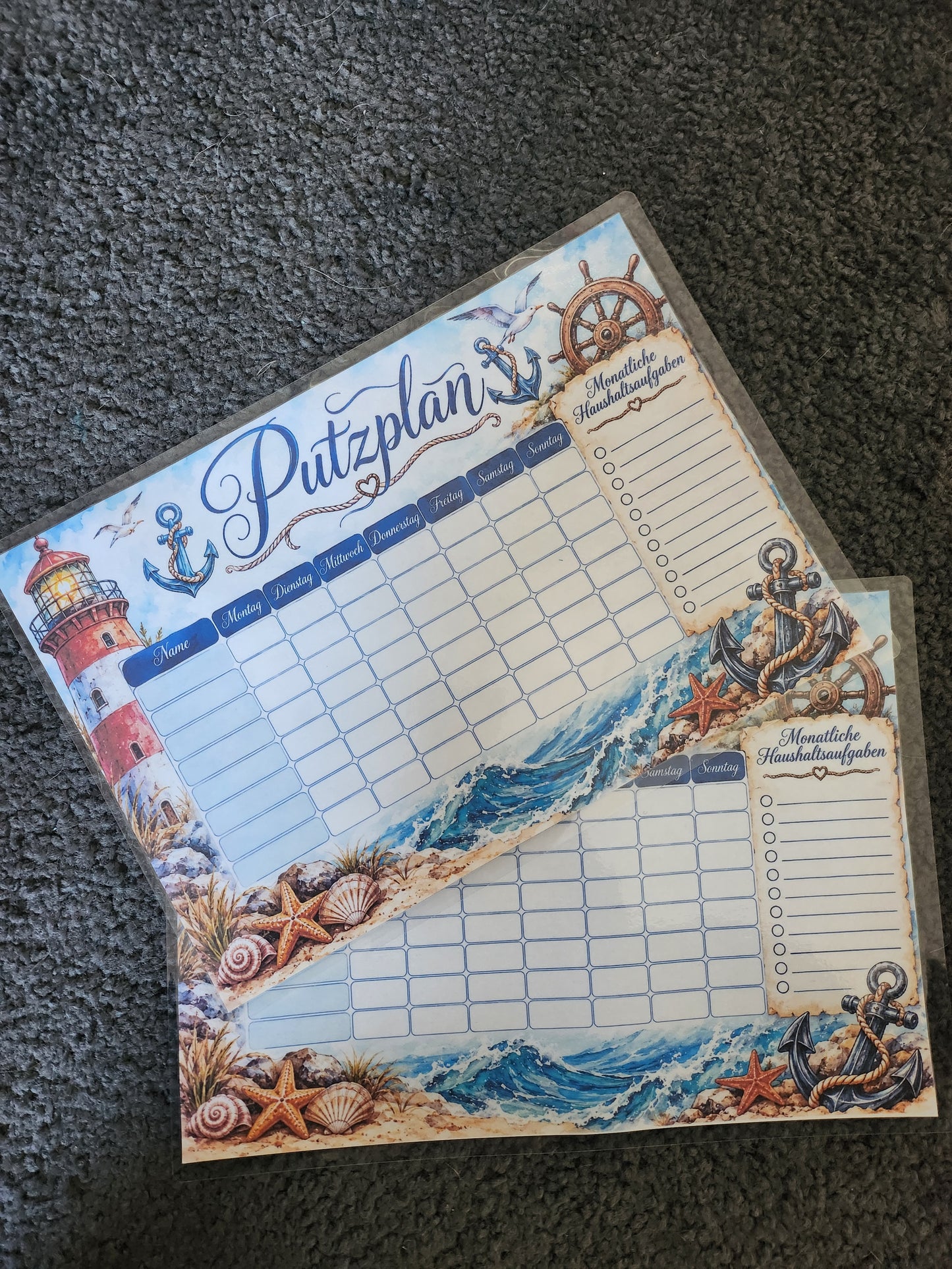 Putzplan -Leuchtturm küste