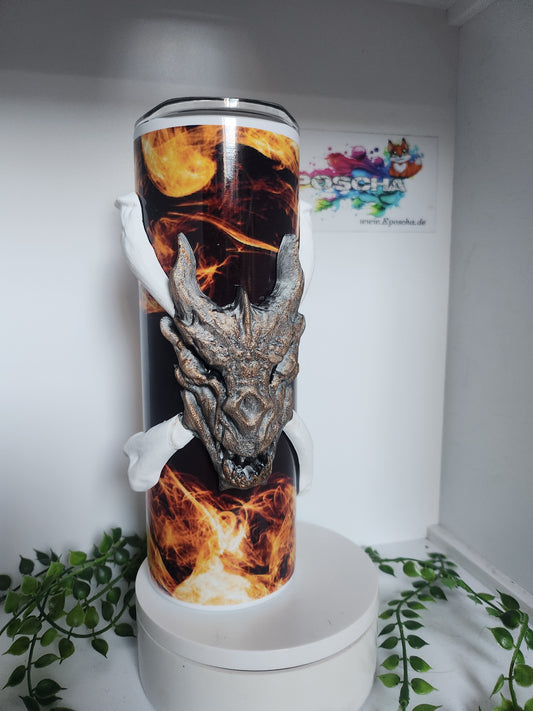 3D dragon Bones tumbler
